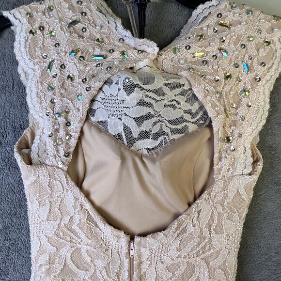 City Triangles Women’s Dress Peach Size 1 Formal Maxi Party Prom Wedding - Picture 13 of 16